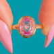 Vintage 10ct Gold Pink Topaz Bezel Ring, 2.25ct