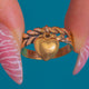 Victorian 9ct Gold Heart Drop Keeper Ring