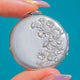 Pretty Antique European Silver Repousse Trumpet Flowers Locket
