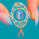 Murrle Bennett Arts and Crafts Ornate Moonstone Drop Pendant in 9ct Gold