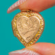 Sweet Antique 9ct Gold Embossed Heart Locket