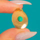 Chunky 18ct Gold Victorian Turquoise Disc Charm