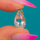 9ct Gold Antique Aquamarine Pear Drop Charm