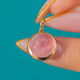 15ct Gold Rose Quartz Cabochon Charm