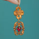 Late Georgian 9ct Gold Garnet Cabochon Drop Pendant c.1830