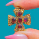 Georgian 9ct Gold Garnet Maltese Cross Pendant