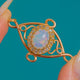 Victorian 18ct Gold Opal Rose-Cut Diamond Pendant