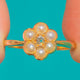 18ct Gold Antique Pearl Diamond "Star" Cluster Ring